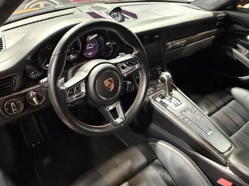 2018 Porsche 911 Turbo S Exclusive 3.8-liter twin-turbocharged Engine Yellow Black Coupe GCC