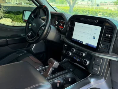 2022 Ford F-150 Raptor SUPER CAB 3.5L V6 EcoBoost High-Output Engine Blue Black Pickup Truck