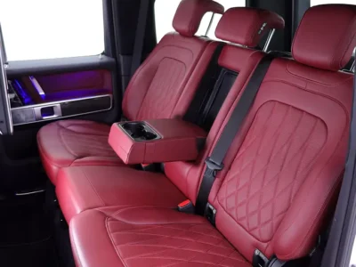 2025 Mercedes-Benz G-Class G 63 AMG 4.0L V8 Biturbo White Maroon SUV DOUBLE NIGHT PACKAGE