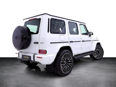 2025 Mercedes-Benz G-Class G 63 AMG 4.0L V8 Biturbo White Maroon SUV DOUBLE NIGHT PACKAGE