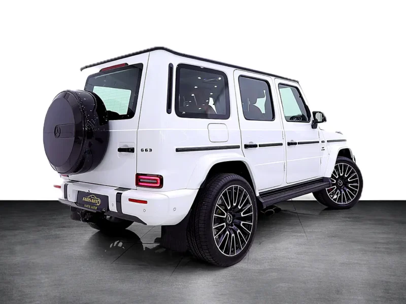 2025 Mercedes-Benz G-Class G 63 AMG 4.0L V8 Biturbo White Maroon SUV DOUBLE NIGHT PACKAGE