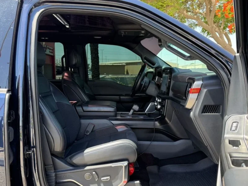 2022 Ford F-150 Raptor SUPER CAB 3.5L V6 EcoBoost High-Output Engine Blue Black Pickup Truck