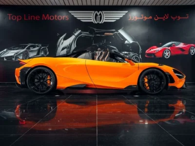 2022 McLaren 765LT SPIDER 4.0 Litres 8 Cylinders Petrol Engine Orange Black Coupe GCC Specs