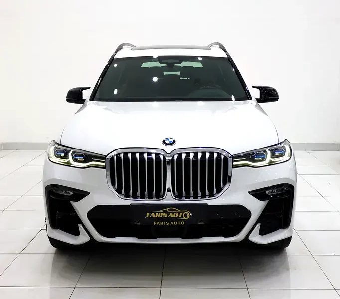 2019 BMW X7 xDrive50i M Sport 4.4L V8 TwinPower Turbo Engine White Brown SUV GCC Specs