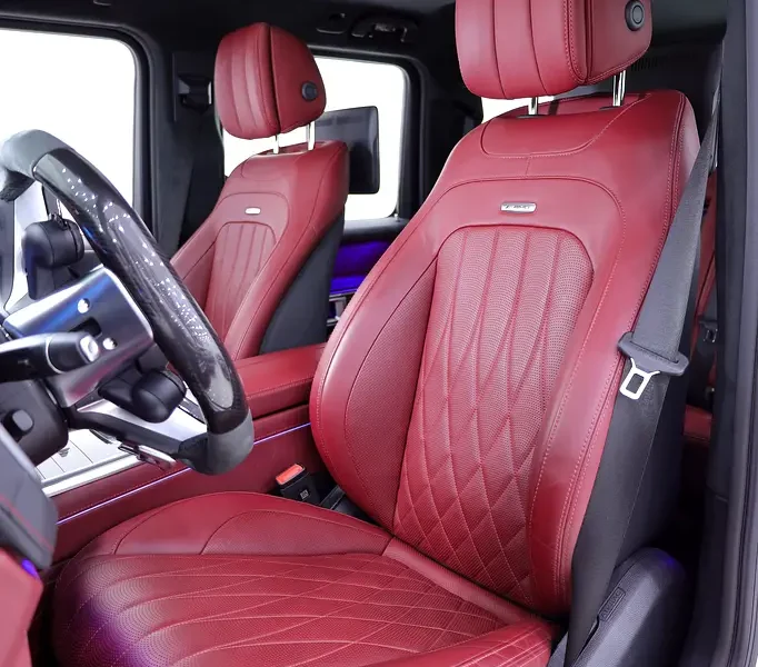 2025 Mercedes-Benz G-Class G 63 AMG 4.0L V8 Biturbo White Maroon SUV DOUBLE NIGHT PACKAGE