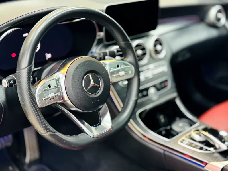 2021 Mercedes-Benz C-Class C200 4 Cylinders Petrol Engine Black Red Sedan GCC Specs