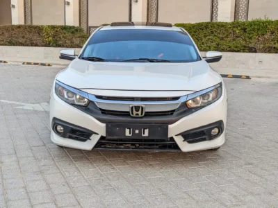 2017 Honda Civic LX Sport 4 Cylinders Petrol Engine White Red Sedan GCC Specs Full Option