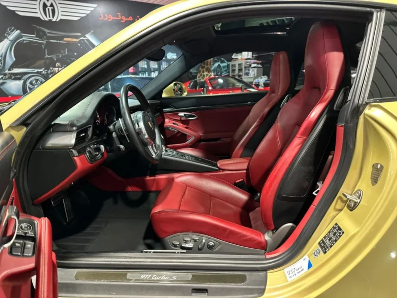 2014 Porsche 911 TURBO S 3.8L 6 Cylinders Engine Gold Red Coupe EXCLUSIVE FULLY LOADED