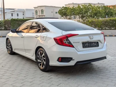 2017 Honda Civic LX Sport 4 Cylinders Petrol Engine White Red Sedan GCC Specs Full Option