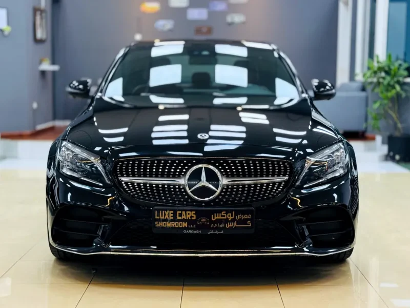 2021 Mercedes-Benz C-Class C200 4 Cylinders Petrol Engine Black Red Sedan GCC Specs