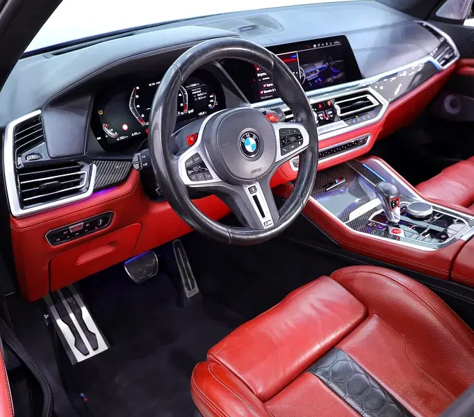 2021 BMW X5 X5M Competition 8 Cylinders Petrol Engine Silver Red SUV CARBON PACKAGE