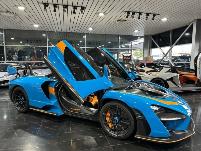 2019 McLaren Senna STC 4.0 Litres 8 Cylinders Engine Blue Orange Coupe FULLY LOADED