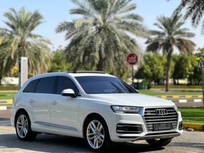 2016 Audi Q7 45 TFSI 6 Cylinders Petrol Engine White Brown SUV GCC Specs Pristine Condition