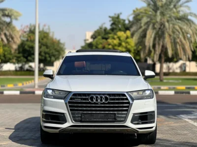 2016 Audi Q7 45 TFSI 6 Cylinders Petrol Engine White Brown SUV GCC Specs Pristine Condition