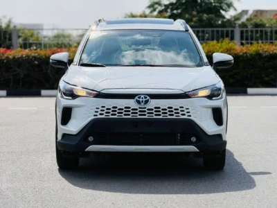 2025 Toyota Corolla Cross 1.8 Litres 4 Cylinders Hybrid Engine White Tan SUV GCC Specs