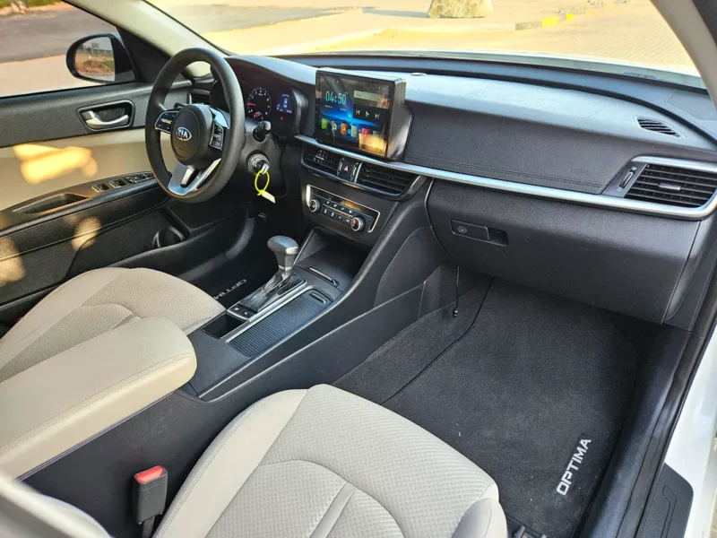 2020 Kia Optima Sport 4-cylinder Petrol Engine White Beige Sedan GCC Specs Automatic