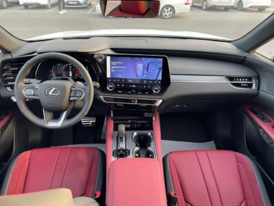 2023 Lexus RX 350 2.4-liter turbocharged inline-four Engine White Red SUV GCC Specs