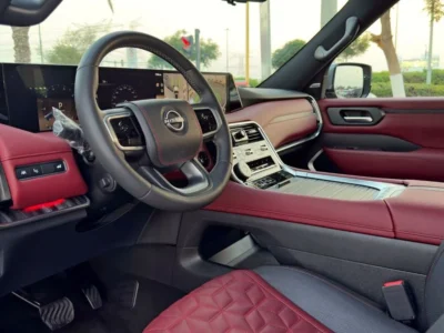 2025 Nissan Patrol SE Platinum 3.8 Litres 6 Cylinders petrol Engine Grey Red SUV GCC Specs