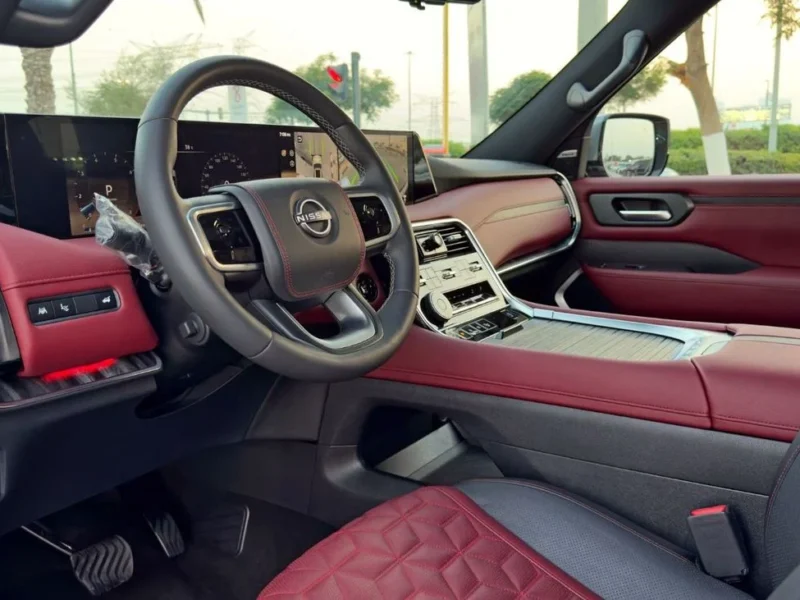 2025 Nissan Patrol SE Platinum 3.8 Litres 6 Cylinders petrol Engine Grey Red SUV GCC Specs
