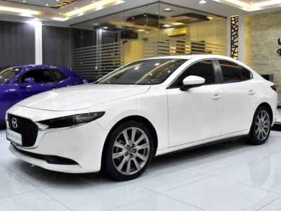2023 Mazda 3 V Grade 4 Cylinders Petrol Engine White Black Sedan GCC Specifications