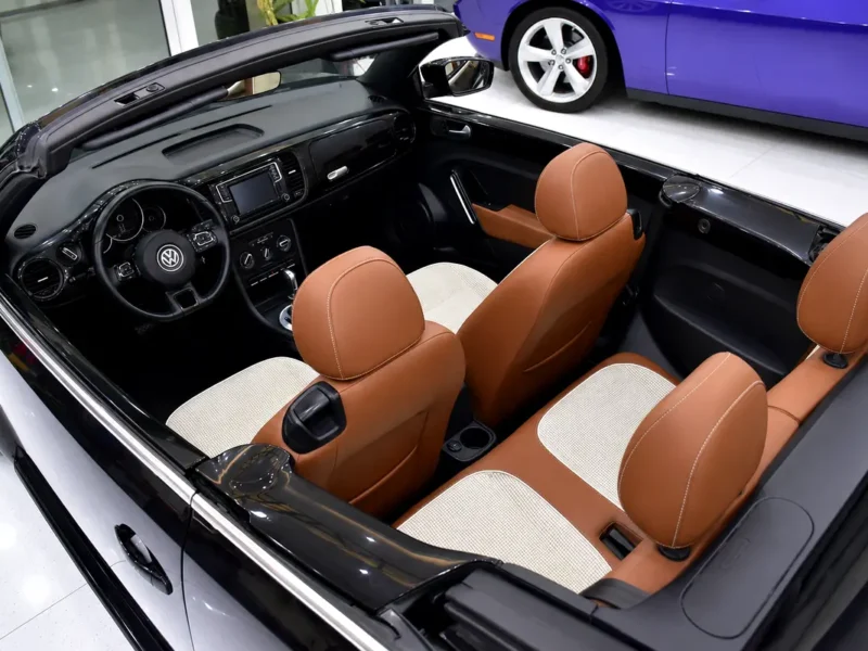 2017 Volkswagen Beetle Turbo S 4 Cylinders Petrol Engine Black Beige Convertible