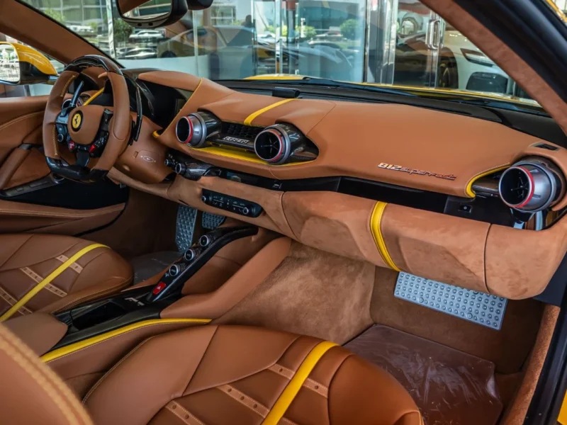 2018 FERRARI 812 SUPERFAST 6.5 Litres 12 Cylinders Petrol Engine Yellow Tan Coupe