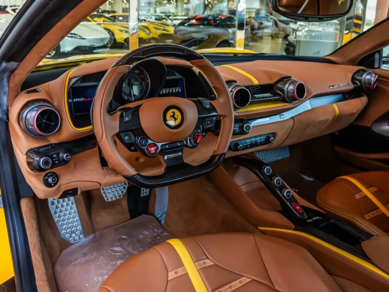 2018 FERRARI 812 SUPERFAST 6.5 Litres 12 Cylinders Petrol Engine Yellow Tan Coupe