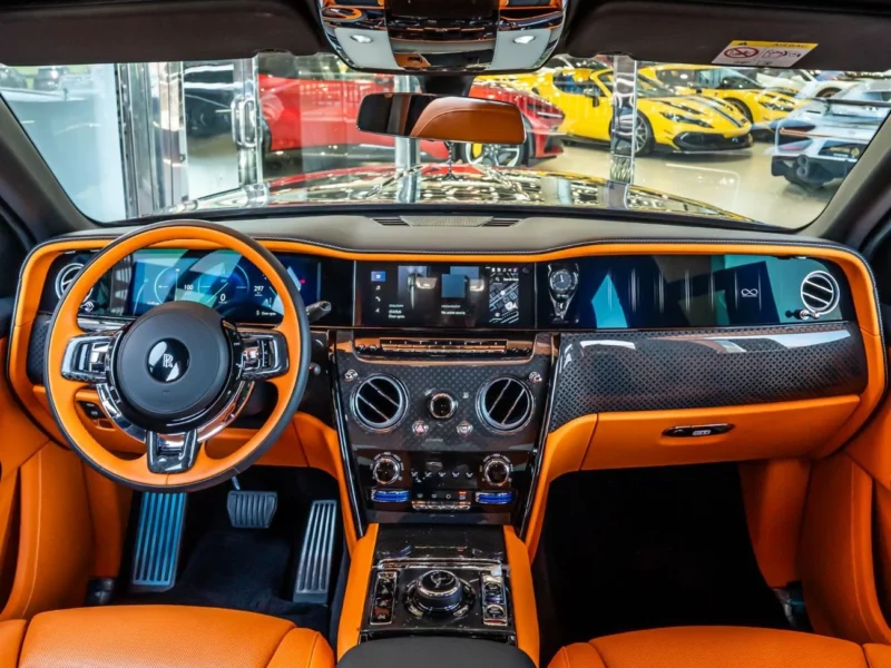 2025 ROLLS ROYCE CULLINAN BLACK BADGE 6.8L 12 Cylinders Petrol Engine Black Orange SUV