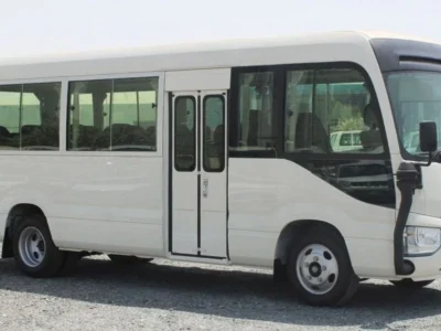 2025 Toyota Coaster 30 SET 4.2L 6 Cylinders Diesel Engine White Brown Bus Manual