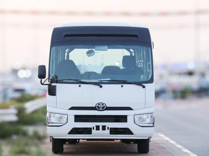 2026 Toyota Coaster 4.2 Litres 6-Cylinder Diesel Engine White Brown Bus GCC Specs