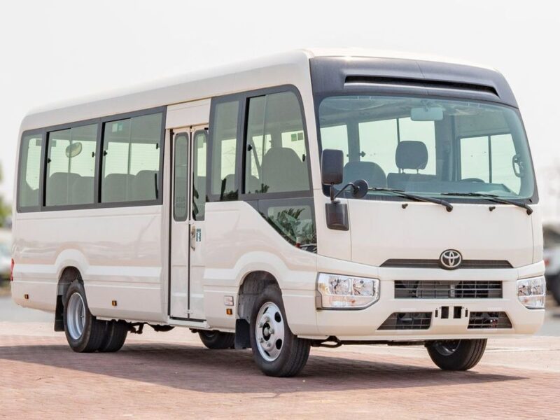 2026 Toyota Coaster 4.0 Litres 4-Cylinder Turbo Diesel White Brown Bus GCC Specs
