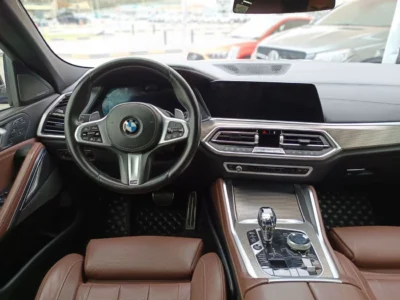 2020 BMW X6 XDRIVE40I XLINE 3.0 Litres 6 Cylinders Petrol Engine Black Tan SUV GCC