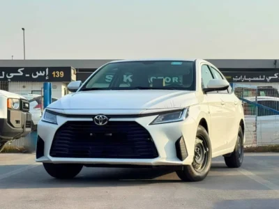 2026 Toyota Yaris E STANDRAD OPTION 1.5L PETROL V4 White Beige Sedan GCC Specs