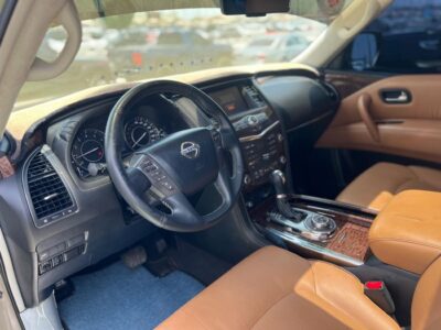 2018 NISSAN PATROL LE TITANIUM 5.6 Litres V8 Petrol Engine Grey Tan SUV GCC Specs