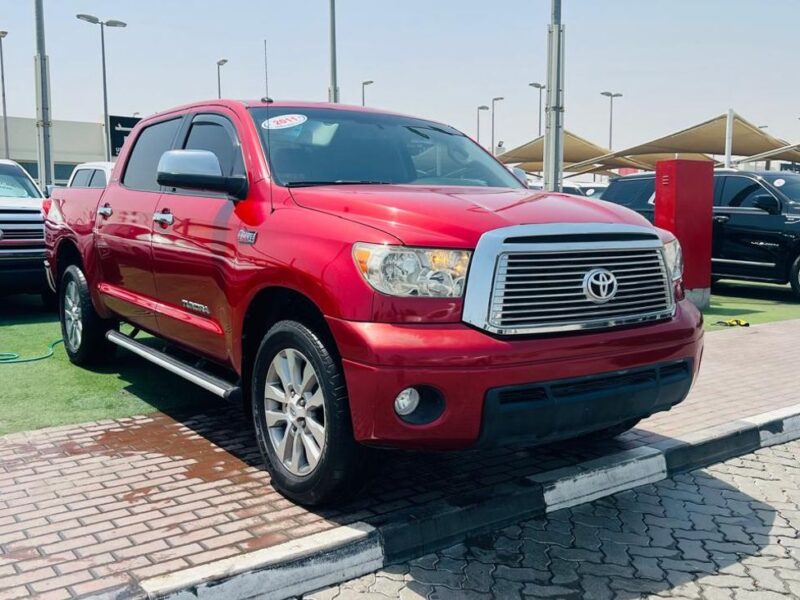 2011 TOYOTA TUNDRA 5.7 Litres V8 Petrol Engine Red Black Pickup Truck Automatic