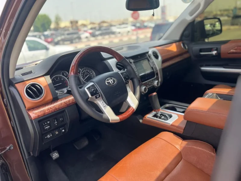 2014 TOYOTA TUNDRA 5.7 Litres V8 Petrol Engine Brown Tan Pickup Truck Automatic