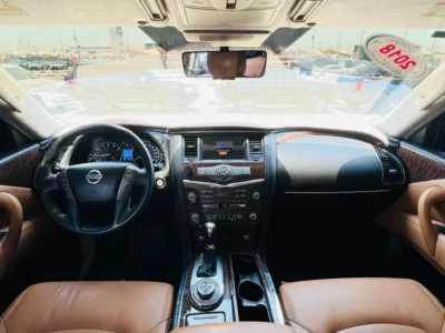 2018 NISSAN PATROL LE TITANIUM 5.6 Litres V8 Petrol Engine Grey Tan SUV GCC Specs