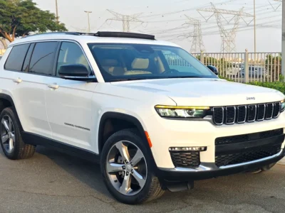 2022 Jeep Grand Cherokee Limited 6 Cylinders Petrol Engine White Beige SUV GCC Specs