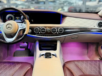 2018 Mercedes-Benz S 560 4MATIC V8 Biturbo Petrol Engine White Beige Sedan GCC Specs