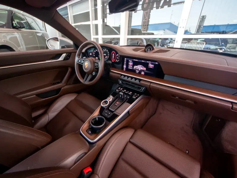 2020 Porsche 911 Carrera 3.0L Twin Turbo V6 Petrol Engine Silver Brown Coupe GCC Specs