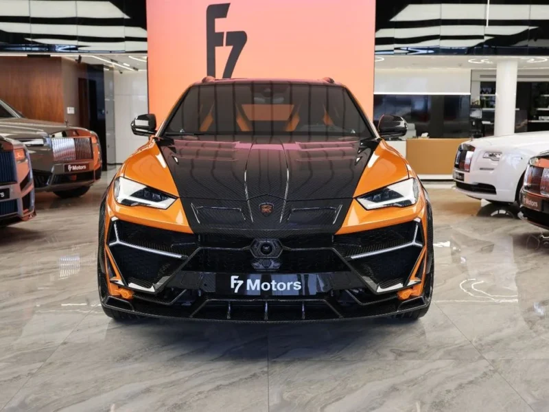 2021 Lamborghini Urus Keyvany 4.0L Twin-Turbo V8 Orange Black SUV Full Carbon Loaded