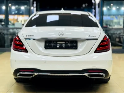 2018 Mercedes-Benz S 560 4MATIC V8 Biturbo Petrol Engine White Beige Sedan GCC Specs