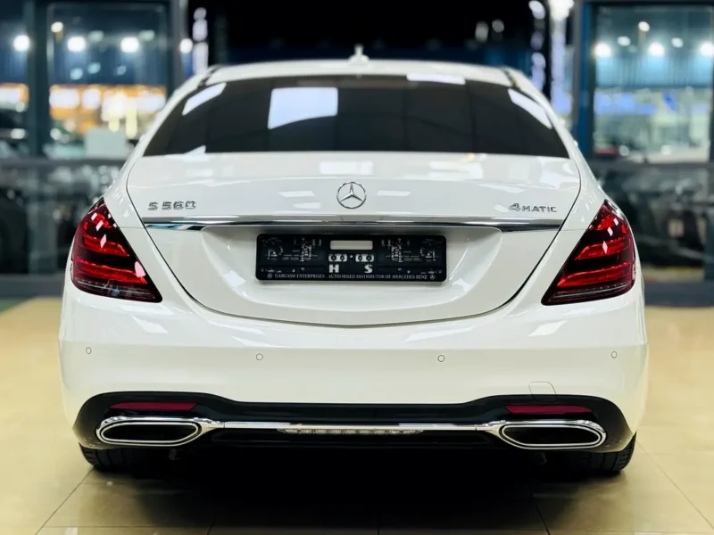 2018 Mercedes-Benz S 560 4MATIC V8 Biturbo Petrol Engine White Beige Sedan GCC Specs