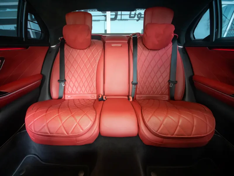 2021 Mercedes-Benz S-Class S 500 4MATIC 3.0L Turbo Engine Inline 6-Cylinder White Red Sedan