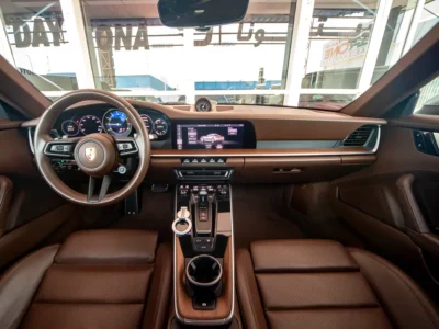 2020 Porsche 911 Carrera 3.0L Twin Turbo V6 Petrol Engine Silver Brown Coupe GCC Specs
