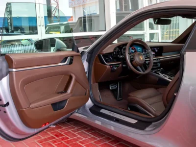 2020 Porsche 911 Carrera 3.0L Twin Turbo V6 Petrol Engine Silver Brown Coupe GCC Specs
