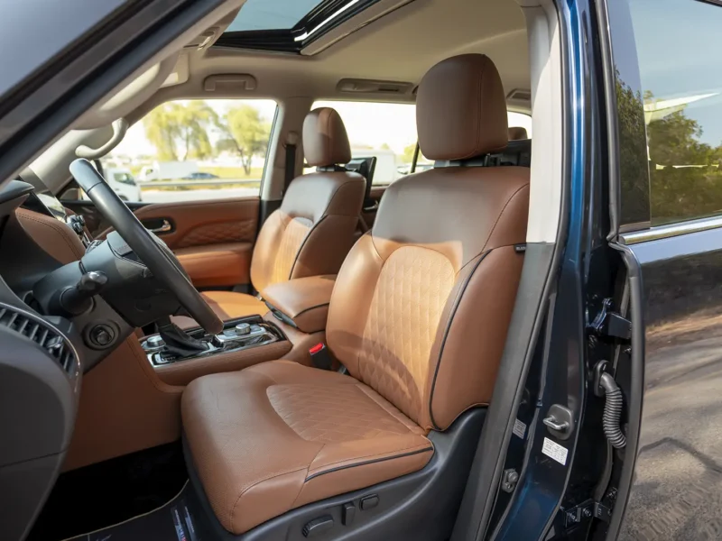 2024 Infiniti QX80 Luxury 5.6 Litres 8 Cylinders Petrol Engine Blue Brown SUV GCC