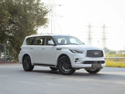 2023 Infiniti QX80 Sensory 5.6 Litres 8 Cylinders Petrol Engine White Brown SUV GCC