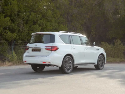 2023 Infiniti QX80 Sensory 5.6 Litres 8 Cylinders Petrol Engine White Brown SUV GCC