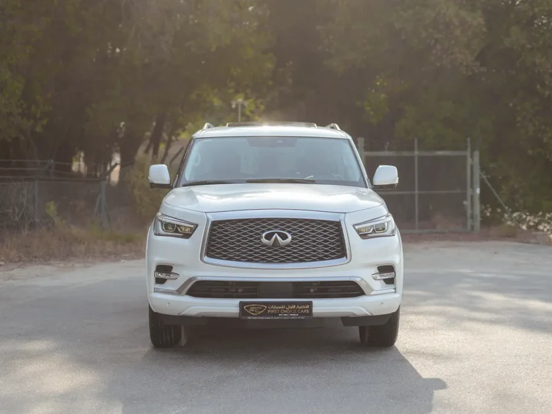2023 Infiniti QX80 Sensory 5.6 Litres 8 Cylinders Petrol Engine White Brown SUV GCC